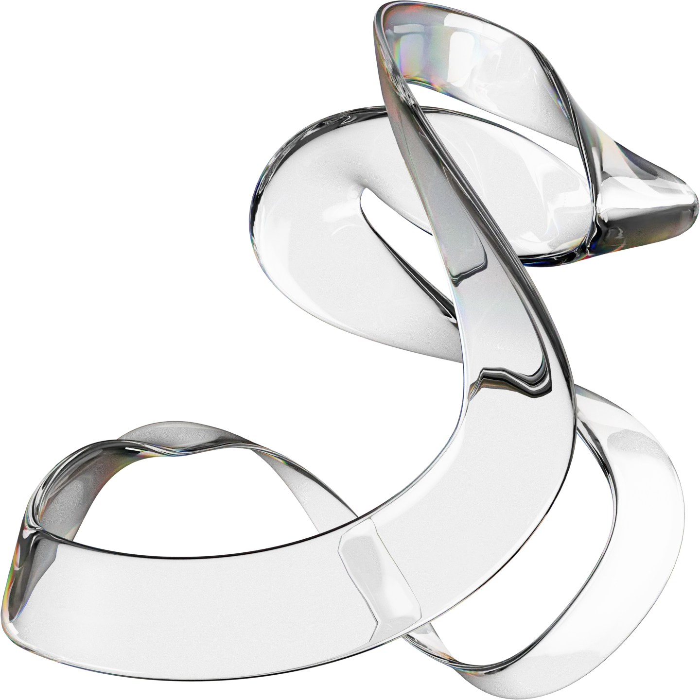 Glass sculpture No. 23 — White Riddle